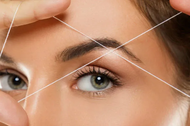 Precision eyebrow threading process