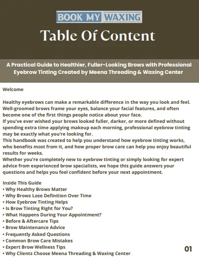 Cover of the Eyebrow Threading Guide E-Book