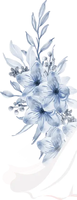 Sophisticated blue flower bouquets