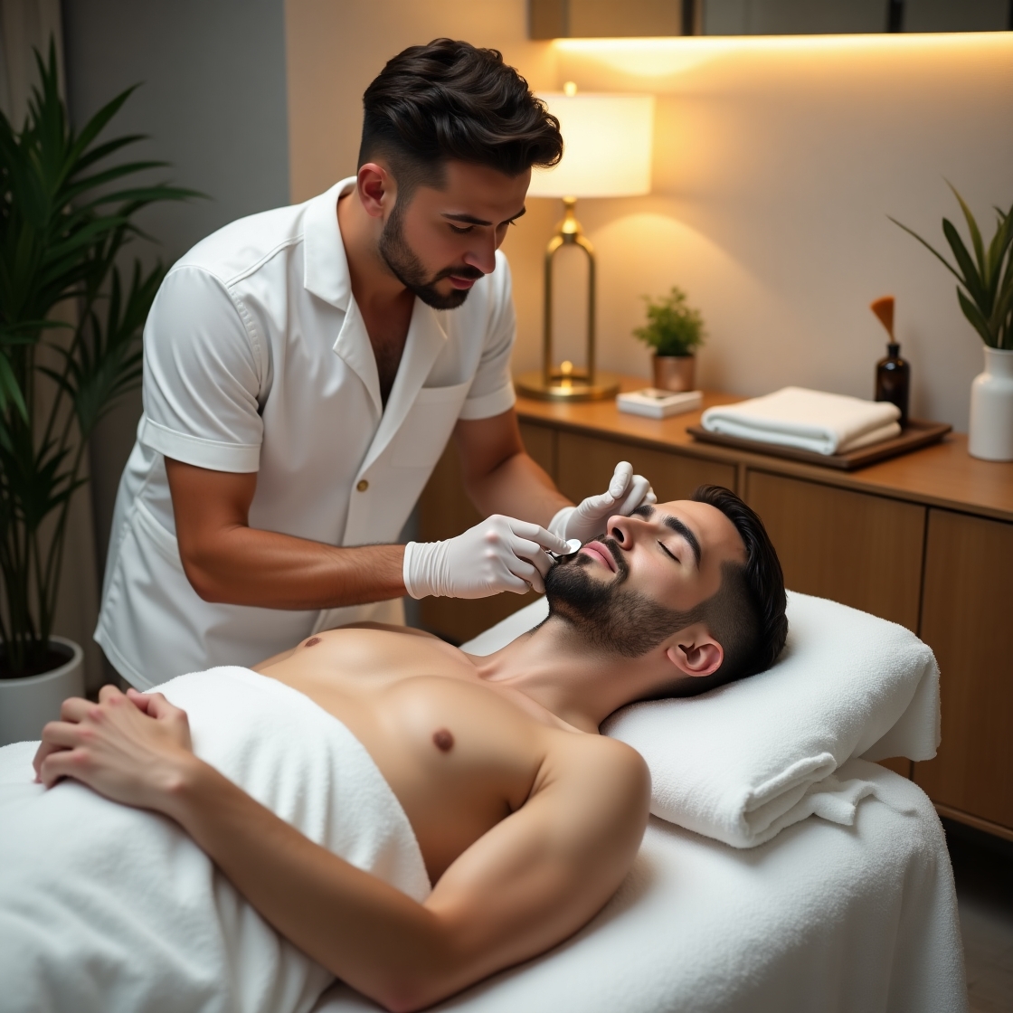 Image of Meena Threading & Waxing Center showcasing men’s premium waxing and grooming services in Midtown East, NYC.