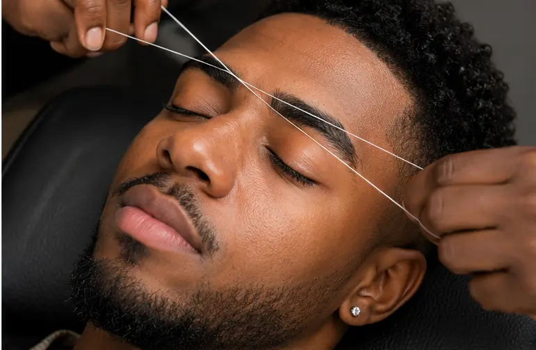 Professional brow threading service in Midtown East