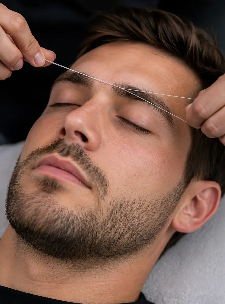 Men's eyebrow threading service in Midtown Manhattan